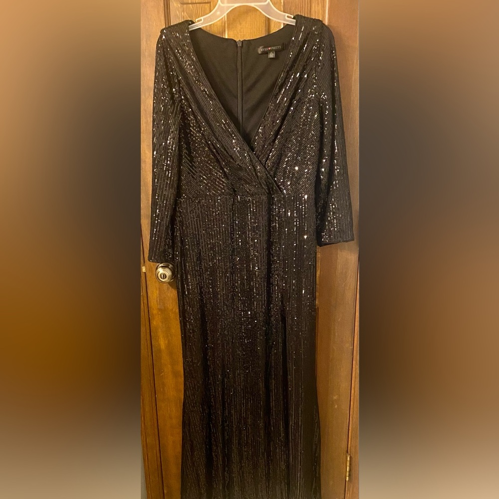 Ever Pretty Sequin Long Sleeves Side Split Floor-… - image 4